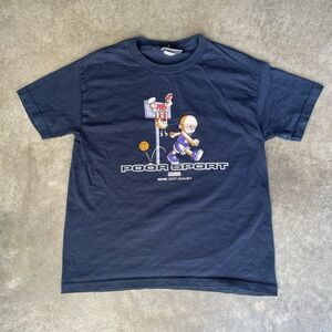 RARE VINTAGE MADE IN USA YOUTH POOR SPORT GRAPHIC SHORT SLEEVE TEE